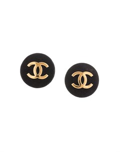 Серьги клипсы с логотипом CC Chanel pre-owned