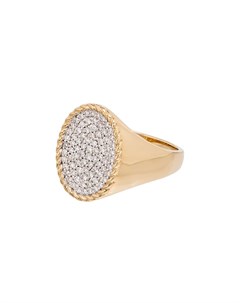 Золотое кольцо печатка с бриллиантами Yvonne léon