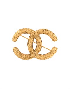 Фактурная брошь 1993 го года с логотипом CC Chanel pre-owned