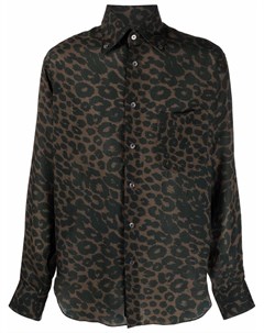 Рубашка с леопардовым принтом Tom ford