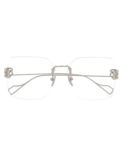 Очки в безободковой оправе с логотипом BB Balenciaga eyewear