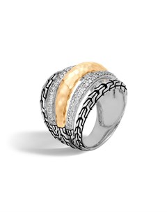 Кольцо из золота и серебра с бриллиантами John hardy
