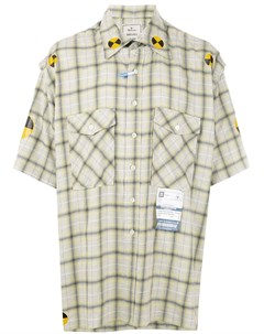Клетчатая рубашка с короткими рукавами Maison mihara yasuhiro