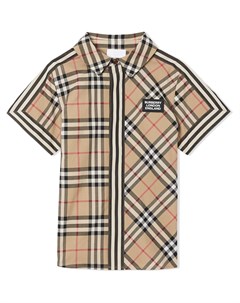 Рубашка с короткими рукавами в клетку Vintage Check Burberry kids