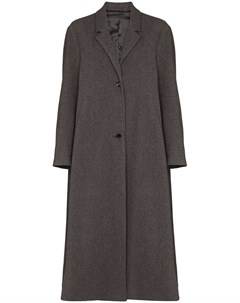 Длинное однобортное пальто Lemaire