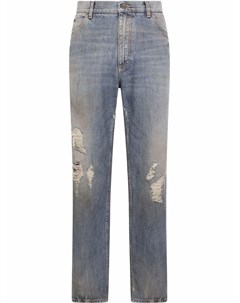 Широкие джинсы с прорезями Dolce&gabbana