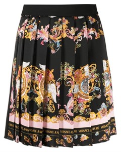 Плиссированная юбка с принтом Rococo Versace jeans couture