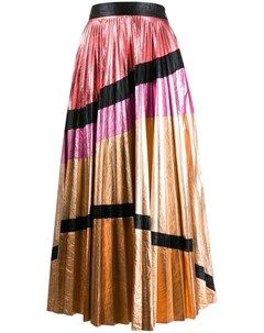 Плиссированная юбка в стиле колор блок Christopher kane