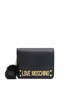 Кошелек с логотипом и помпоном Love moschino