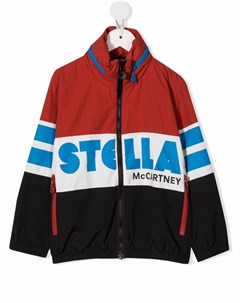Куртка в стиле колор блок с логотипом Stella mccartney kids