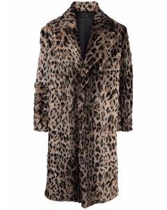 Пальто с леопардовым принтом Amiri