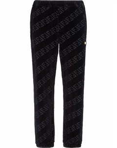 Бархатные спортивные брюки с логотипом FF Fendi