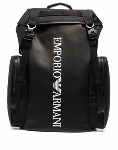 Рюкзак из переработанной кожи с логотипом Emporio armani