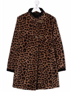 Пальто с леопардовым принтом Fay kids