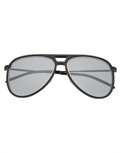 Зеркальные солнцезащитные очки авиаторы Saint laurent eyewear