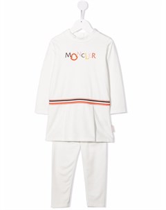 Спортивный костюм с контрастными полосками и логотипом Moncler enfant