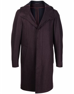 Однобортное пальто с капюшоном Canali