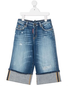Укороченные джинсы с прорезями Dsquared2 kids