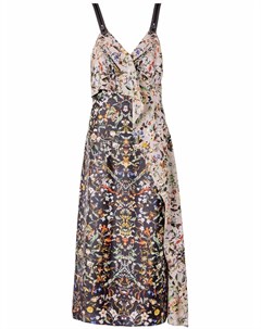 Платье с оборками и цветочным принтом Burberry