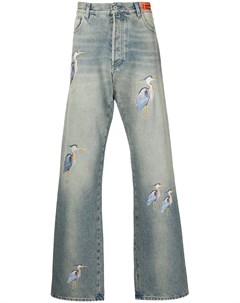 Широкие джинсы с вышивкой Heron preston