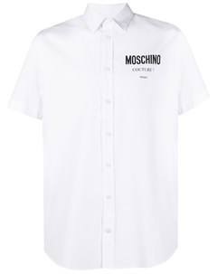 Рубашка с короткими рукавами и логотипом Moschino
