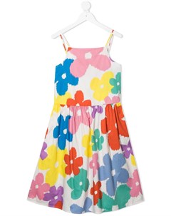 Платье из органического хлопка с цветочным принтом Stella mccartney kids
