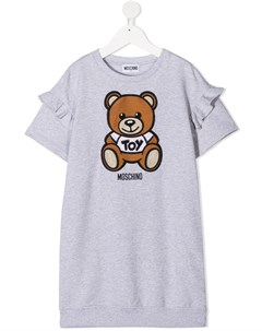 Платье футболка с вышивкой Teddy Bear Moschino kids