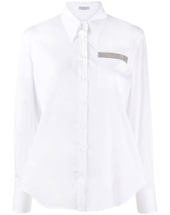 Рубашка с накладным карманом Brunello cucinelli