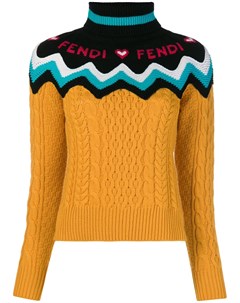 Трикотажный свитер с логотипом Fendi