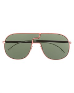 Массивные солнцезащитные очки авиаторы Mykita