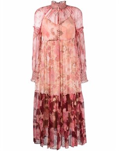 Платье с длинными рукавами и цветочным принтом Zimmermann