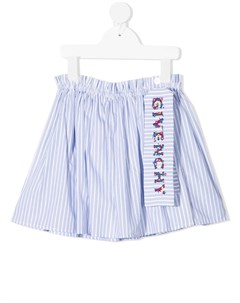 Полосатая юбка с вышивкой Givenchy kids