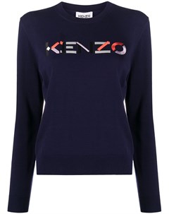Джемпер с круглым вырезом и вышитым логотипом Kenzo