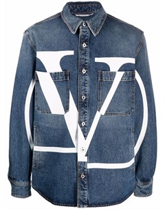 Джинсовая рубашка с длинными рукавами и логотипом Valentino