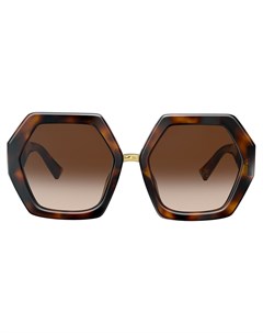 Солнцезащитные очки черепаховой расцветки с логотипом VLogo Valentino eyewear