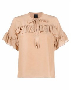 Блузка с короткими рукавами и оборками Pinko
