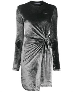 Бархатное платье асимметричного кроя Off-white