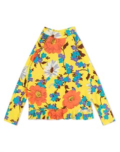 Блузка с оборками и цветочным принтом Zimmermann kids