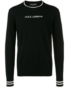 Джемпер с контрастным логотипом Dolce&gabbana