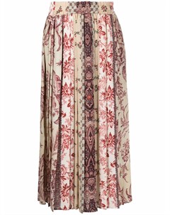 Плиссированная юбка с цветочным принтом Pierre-louis mascia