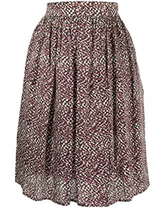 Шелковая юбка с принтом Paule ka