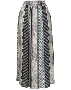 Плиссированная юбка миди с графичным принтом Pierre-louis mascia