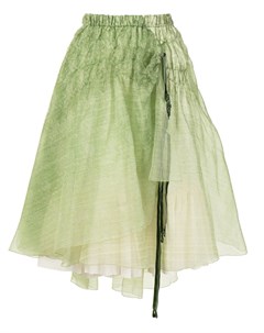 Шелковая юбка асимметричного кроя с драпировкой Renli su