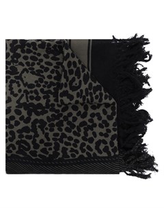 Шерстяной шарф в клетку с леопардовым принтом Barbara bui