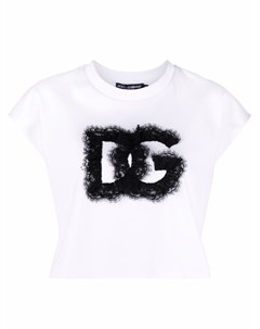 Укороченная футболка с логотипом Dolce&gabbana