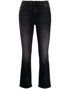 Укороченные джинсы с эффектом разбрызганной краски Mother