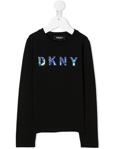 Топ с длинными рукавами и логотипом Dkny kids