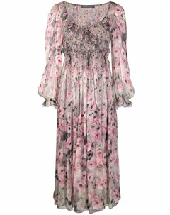 Платье миди с цветочным принтом Alberta ferretti