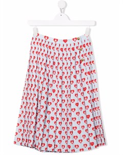 Плиссированная юбка с логотипом Lanvin enfant