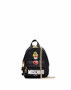 Мини сумка с нашивкой логотипом Moschino